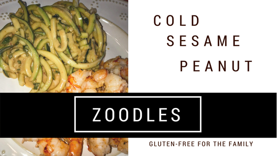 Cold Sesame Peanut Zoodles Gluten-Free